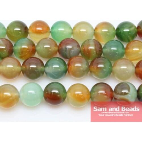 Free Shipping Natural Stone Smooth peacock Agata Round Beads 16" Strand 4 6 8 10 12MM Pick Size For Jewelry PAB01