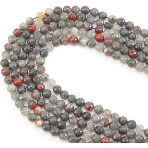 Xinyao Natural Stone Beads Dragon Bloodstone Jaspers Loose Spacer Beads For Jewelry Making 8 mm DIY Bracelet Accessories 15