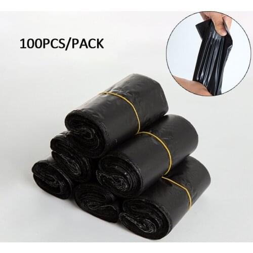 100pcs/Lots Black Courier Bag Express Envelope Storage Bags Mail Bag Mailing Bags Self Adhesive Seal Plastic Packaging Pouch