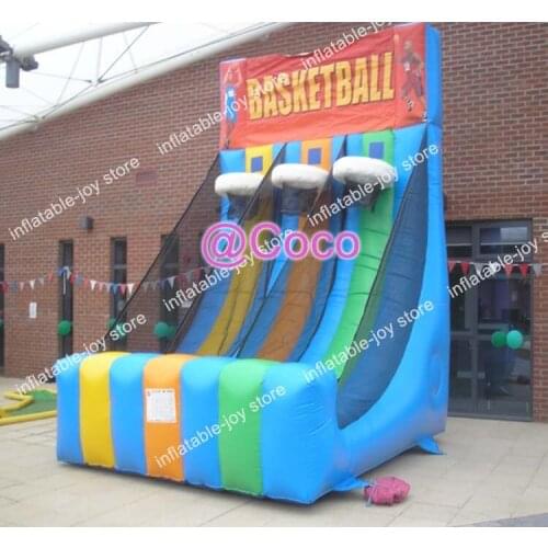 DDU free ship!3.5*3m inflatable basketball hoop games,3 players inflatable basketball toss games, dart goals