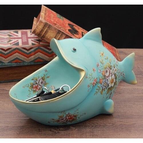 European Creative Furnishing Articles Big Mouth Animal Storage Home Decoration Accessories Tabletop Resin Figurines Miniatures