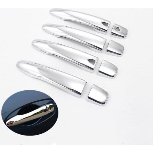 FUNDUOO For Nissan Qashqai J11 2014 2015 2016 2017 CHROME DOOR HANDLE COVER WITH SMART KEY HOLE CATCH CAP TRIM MOLDING