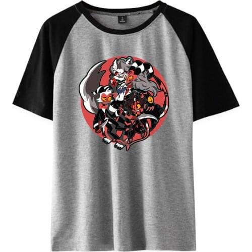 Helluva Boss T-shirt O-Neck Men Women Summer Short Sleeve Boy girls Tshirt Anime Streetwear Couple Clothes