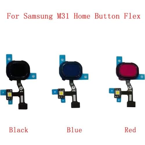 Home Button Fingerprint Sensor Flex Cable Ribbon For Samsung M31 M315F Touch Sensor Flex Replacement parts