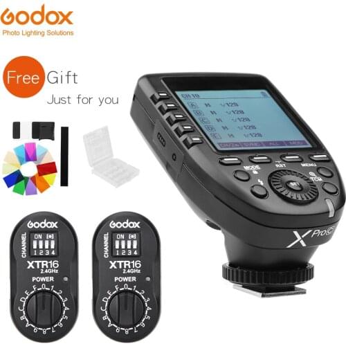 GODOX XPro-C E-TTL 2.4G Wireless High Speed Sync 1/8000s X system High-speed Flash Trigger + 2x XTR-16 For Canon EOS Cameras