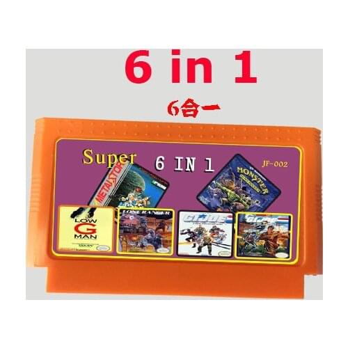 Hot selling 8 bit game cartridge best gift for children ---------- 6 in 1 games