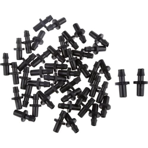 Quality 50x 1/4 Inch Plastic Hose Drip Nozzle Fitting Agricultural Garden Irrigation Connector Car-Washing Gardening Supplies