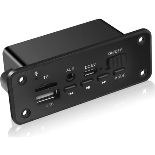 Kebidu DC 5V MP3 decoder board 2x3w speaker Bluetooth 5.0MP3 car player FM radio module supports USB/SD card/AUX