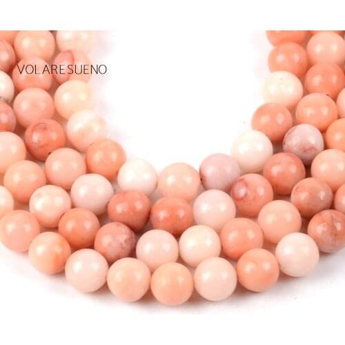 Natural Pink Aventurin Crystal Stone Round Loose Beads For Jewelry Making 4-12mm Spacer Beads Fit Diy Womens Bracelet Jewellery
