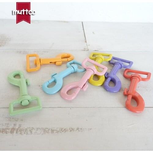 Metal Colourful dog Clasp Kirsite hook buckle hardware for 25mm webbing DIY Dog Leash parts top quality 7 colours