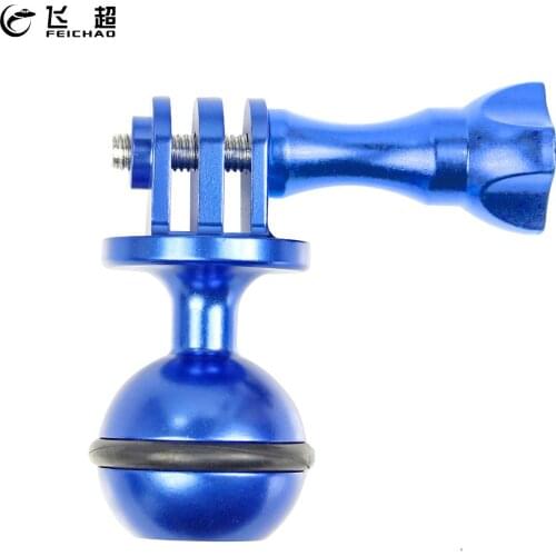 Mini Ball Tripod Head Mount 1 inch BallHead Adapter 3/8" Aluminium Diving Video Light Arm Bracket for GoPro Hero 8 7 6 5 Camera