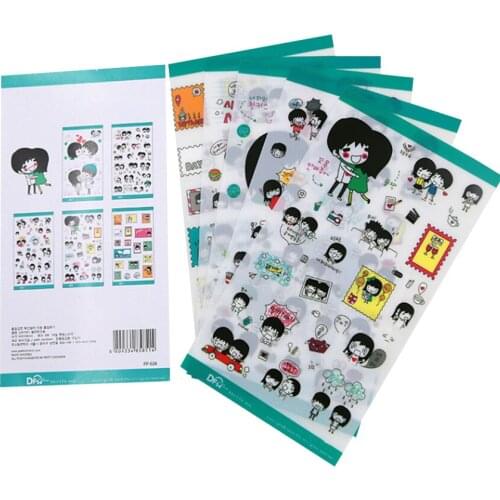 20packs/lot Cute Sweet Hip Hop Couple Cartoon Decorative Scrapbooking Stickers DIY Diary Album Sticker Label Wholesale