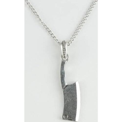 Nordic Vikings Metal Axe Line Ended Design Silver Color Metal Necklace amulet compass viking runes pendant Norse pendant Charm