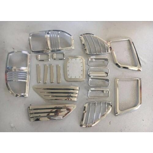 Complete Full Set of Exterior Chrome accessories with 3M Tape fits For TOYOTA PRADO FJ90 3400 2000 chrome car accessories19pcs