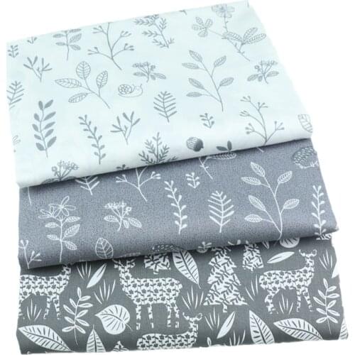 Printed Deer Kids Twill Cotton Fabric,Patchwork Cloth,DIY Sewing Quilting Fat Quarters Material For Baby&Child