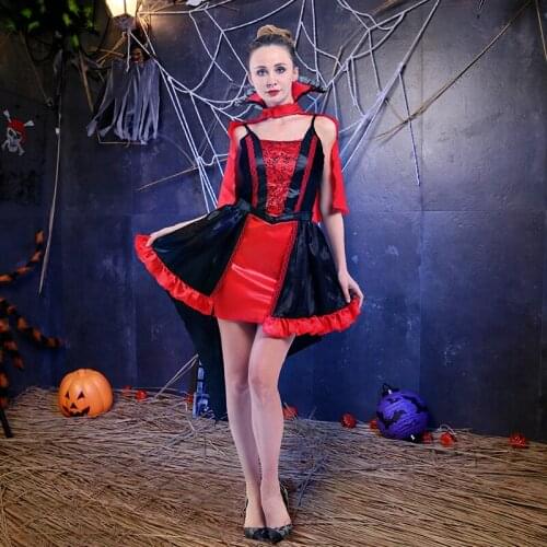 SHICAI Noble Vampire Queens Clothing Christmas Party Dress Up Items Halloween Fancy cosplay Dress adult costume Free Shipping
