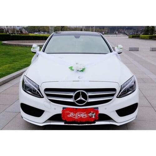 Wedding Car Set Wedding Car Decoration Artificial Flowers Stamen Leaves Silk Flower Fake Pompoms Wedding Home Decoration Supplie