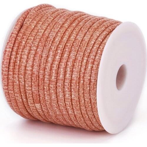 7x5mm Printed Cloth Cords Thread for jewelry making, Christmas Theme Pattern, Phrase Merry Christmas Cord about 20m/roll F60