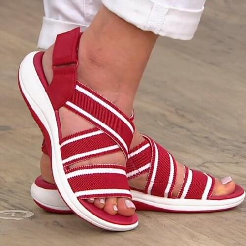 2021 Summer Casual Womens Sandals New Platform Shoes Open Toe Wedges Soft Ladies Shoes Outdoor Anti-slip Sandals Plus Size