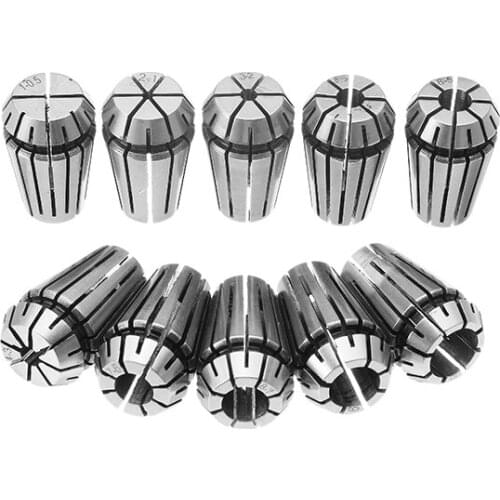 10pcs ER16 1-10mm Spring Collet CNC Carving Machine Milling Chuck Collet Lathe Tool