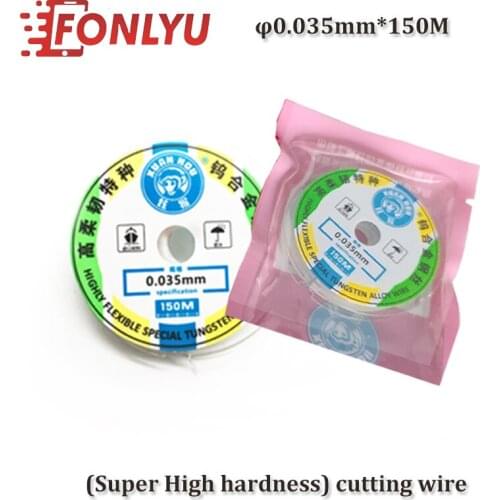 150M 0.035mm Super High Hardness Cutting Line Alloy Wire for Samsung and X Series Mobile Phone LCD Touch Screen Separating