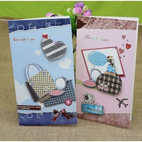 16pcs/set Cute Cartoon Print Postcards Greeting Card Children Birthday Gift Card Set Message Card with Envelope