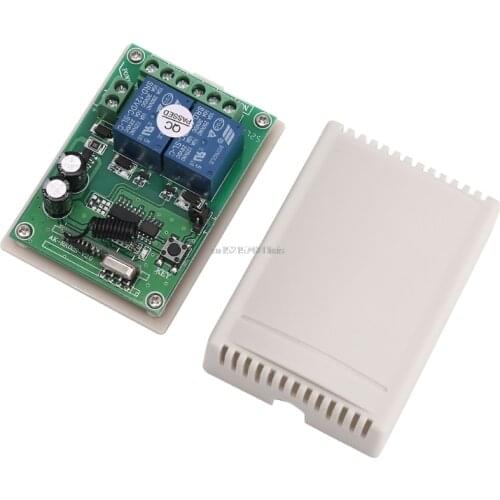 2018 New DC 12V 2 Channel RF 433MHz Wireless Remote Control Switch Relay Receiver Module