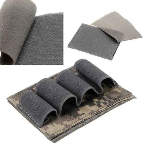 4 Round Shotgun Buttstock Shell Bullet Holder Adhesive Strip Nylon Pouch Shooting Hunting Holsters