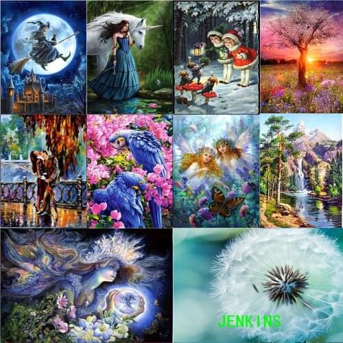 5D Diamond Painting Landscape Character Diamond Embroidery Mosaic DIY Hand Paste Diamond Cross Stitch Home Decoration Painting
