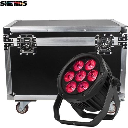 6PCS 18x12W 4in1 Waterproof Uplighting Par Led Wash Wall 7x18W RGBWA UV 6in1 Outdoor Pool DMX Control Stage Equipment Party DJ