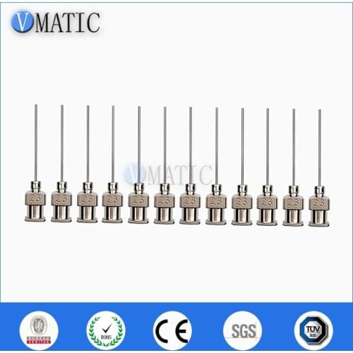 Free Shipping Liquid Dispenser Needle 1 Inch Tip Length 23G Blunt Stainless Steel Glue Dispenser Needles Tips 12Pcs/Box