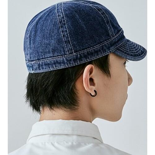 Short Brim Denim Baseball Caps For Men Summer Outdoor Leisure Visor Hats For Women Washed Cotton Hip Hop Casual Cap Unisex