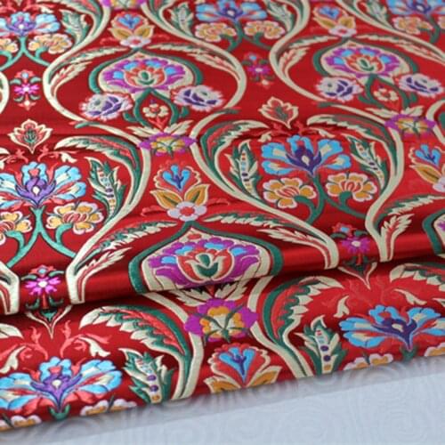 CF54 1 Yard Cheongsam Chinese Traditional Dress Fabric Qipao Unique Party Evening Dresses Fabric Party Stage Wedding Decoration