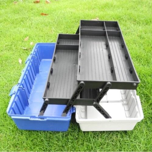 430X210X170mm ABS Tool case tool box Impact resistant Three floors folding Hardware toolbox Home multi-function Car repair case