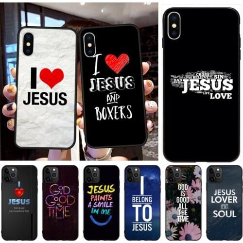 I love Jesus Christianity Bible Phone Case for iPhone 11 pro XS MAX 8 7 6 6S Plus X 5S SE 2020 XR case
