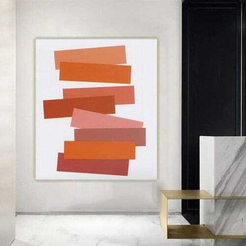 Citon Josef Albers《Plate V-3》Canvas Oil Painting Abstract Artwork Poster Painting Decorative Picture Wall Decor Home Decoration