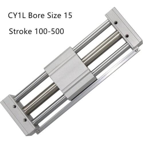 CY1L CY1L15 RMTL Magnetically Coupled Rodless SMC Air Cylinder CY1L15-100 CY1L15-200 CY1L10-300 CY1L15-400 CY1L15-500