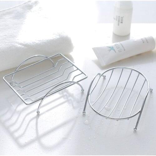 Stainless Steel Soap Dish Bathroom Storage Soap Rack Plate Box Container Leachate Rack Holder