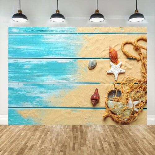 Sea Shell Starfish Rope Ahoy Party Photo Backgrounds Custom Backdrops for Baby Children Portrait Photoshoot Photography Props