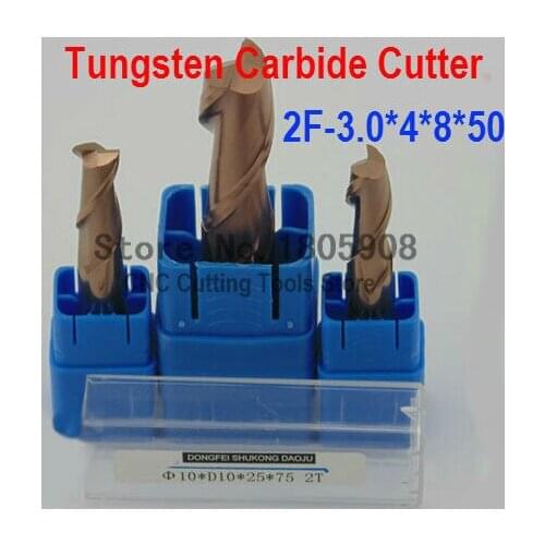 HRC60 2F-3.0*4*8*50 cnc cutter tool tungsten alloy milling cutter ,CNC machine, milling machine, CNC milling tools, Nc tool