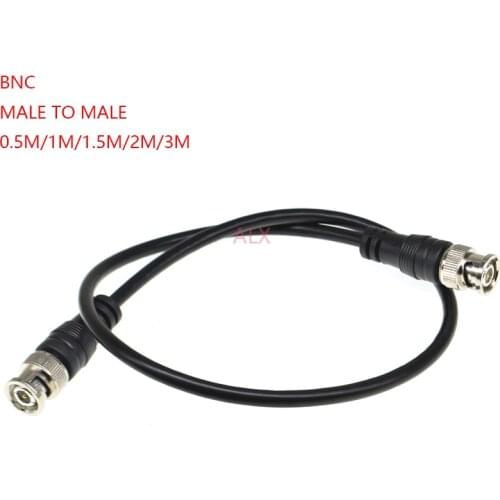 0.5M/1M/2M/3M BNC Male To Male Adapter Cable For CCTV Camera BNC Connector 3C2V 75ohm Cable Camera BNC Accessories