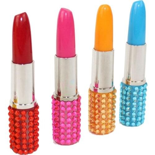 Korea Creative Stationery Diamond Lipstick Ballpoint Pen Lovely Student Prizes Student Supplies Creative Pen Office Supplies