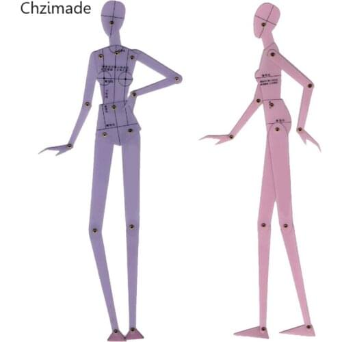 Lychee Life Drawing Patchwork Ruler Garment Design Of Human Body Dynamic Hand Drawing Template Ruler Sewing Tools