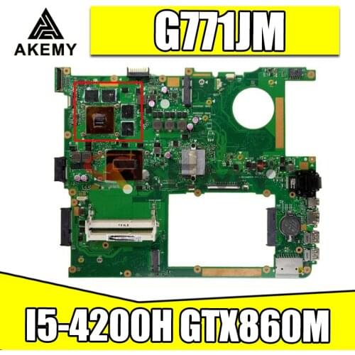 G771JM Motherboard for Asus G771J G771JW G771JY W/ I5-4200H GTX860M Mainboard fully tested EDP