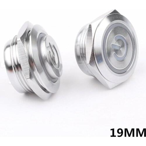 19mm metal button switch with light 3V12V24V micro-stroke ultra-short self-reset waterproof key switch