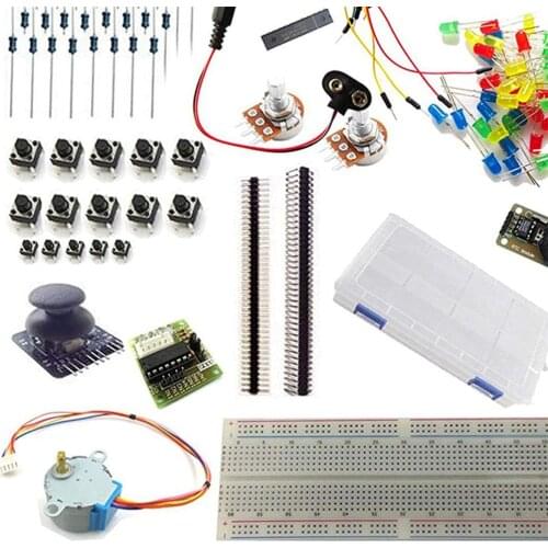 Power Module Starter Kit Dot Matrix Breadboard 1602 LCD Module Compatible for Arduino UNO R3 Breadboard