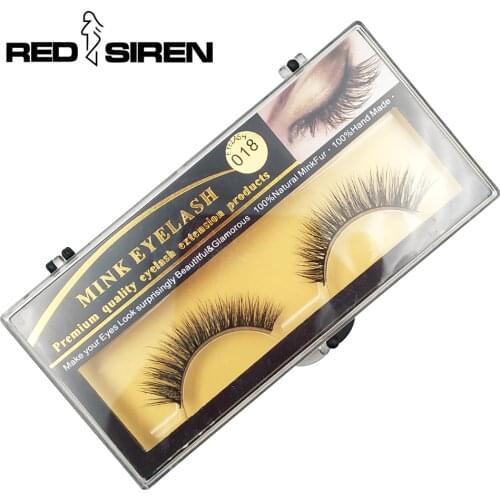 RED SIREN False Eyelashes 100% Mink Lashes Handmade Short Natural Eyelashes Wholesale Maquillaje Eyelash XME-18