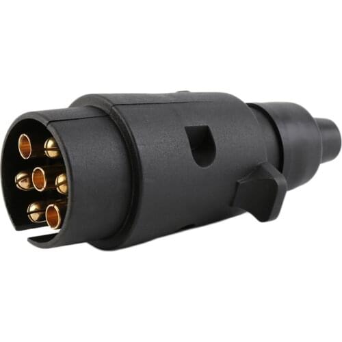 12V 7 Way Round Standard European Car Plug Connector Plastic Car Trailer 7 Pin Socket Plugs For Trailers Car Accessories