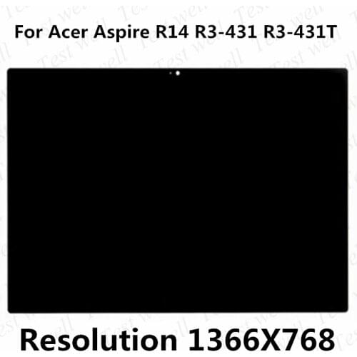 Original Test well 14" HD 1366*768 Display for Acer Aspire R14 R3-431 R3-431T LCD Touch screen assembly