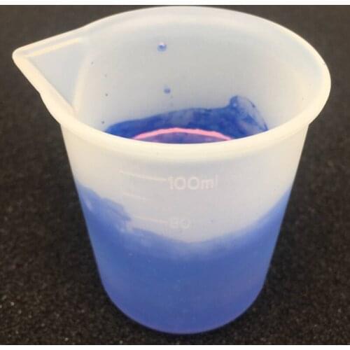 Silicone Transparent Cup Scale Crystal Glue Measuring Cup Reusable Measuring Tools For DIY Baking Kitchen Accessories 100ml